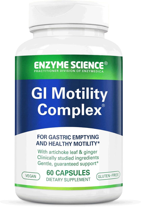 60 Capsules Enzyme Science GI Motility Complex - Natural Digestive Enzyme Support for Gut Health - Boosts Gastrointestinal Motility and Transport - Supports Small Bowel and Stomach Health