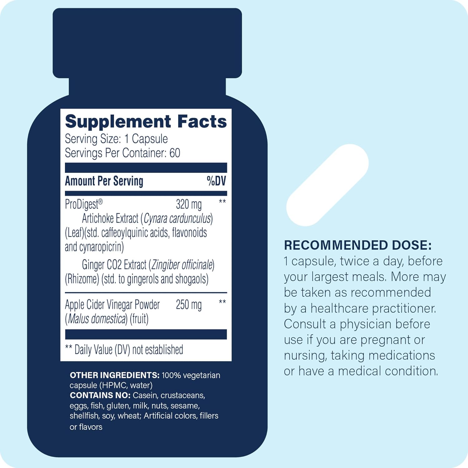 60 Capsules Enzyme Science GI Motility Complex - Natural Digestive Enzyme Support for Gut Health - Boosts Gastrointestinal Motility and Transport - Supports Small Bowel and Stomach Health