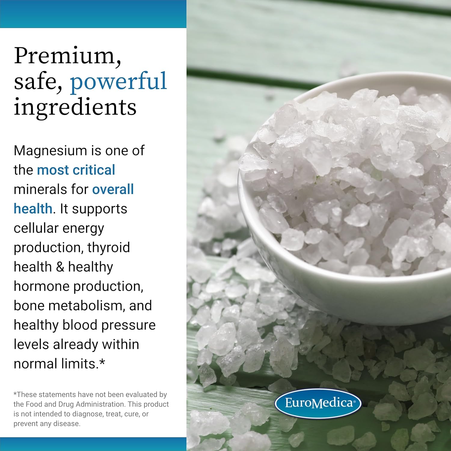 60 Capsules Euromedica Magnesium + P-5-P - Bio-Active Vitamin B6, Zinc - Heart Health, Energy, Metabolism, Mood - Non-GMO, Vegan, Kosher