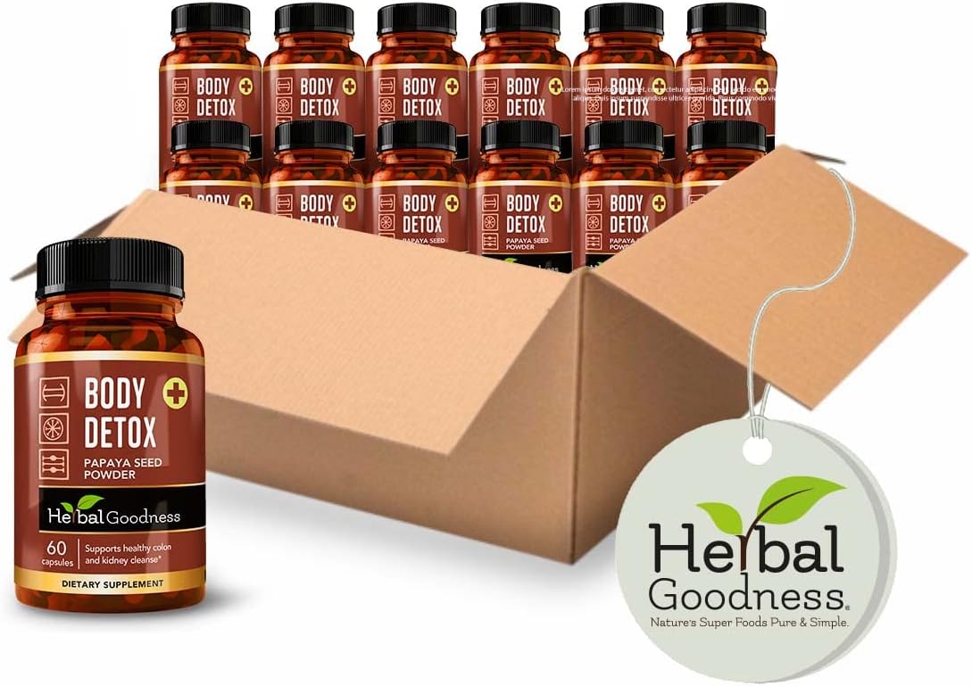 60 Capsules Herbal Body Detox Cleanse for Women and Men - Colon Broom for Belly Reset - Supports Gut Health - USA Made