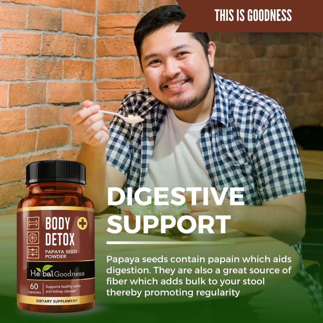 60 Capsules Herbal Body Detox Cleanse for Women and Men - Colon Broom for Belly Reset - Supports Gut Health - USA Made
