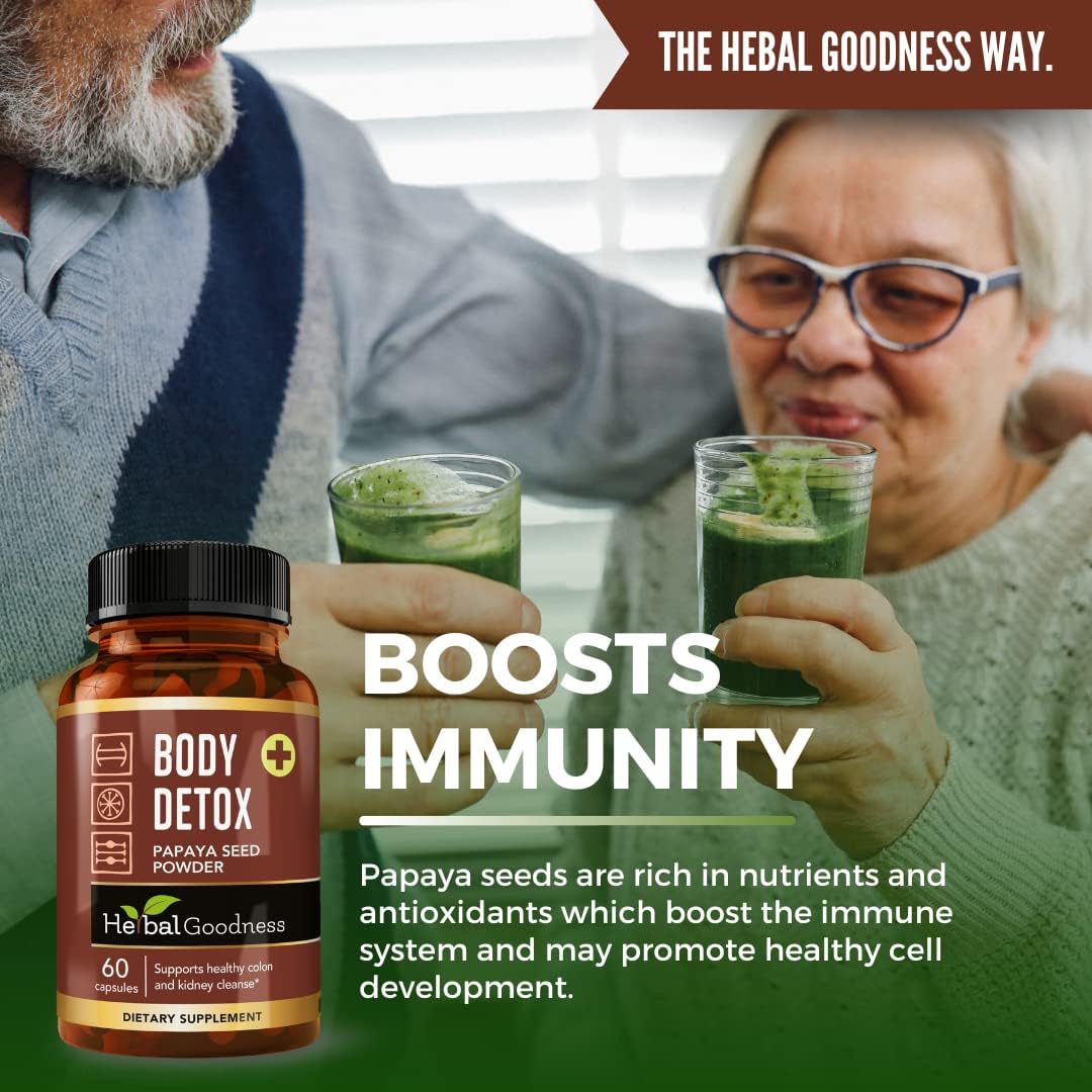 60 Capsules Herbal Body Detox Cleanse for Women and Men - Colon Broom for Belly Reset - Supports Gut Health - USA Made