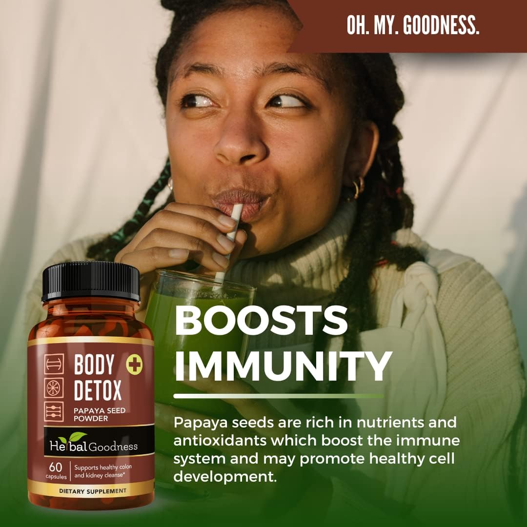 60 Capsules Herbal Body Detox Cleanse for Women and Men - Colon Broom for Belly Reset - Supports Gut Health - USA Made