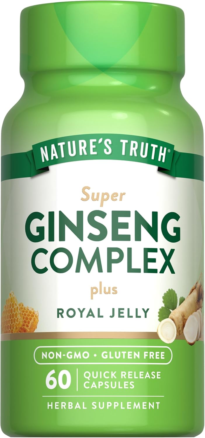 60 Capsules Nature's Truth Super Ginseng Complex with Royal Jelly | Non-GMO & Gluten Free Supplement