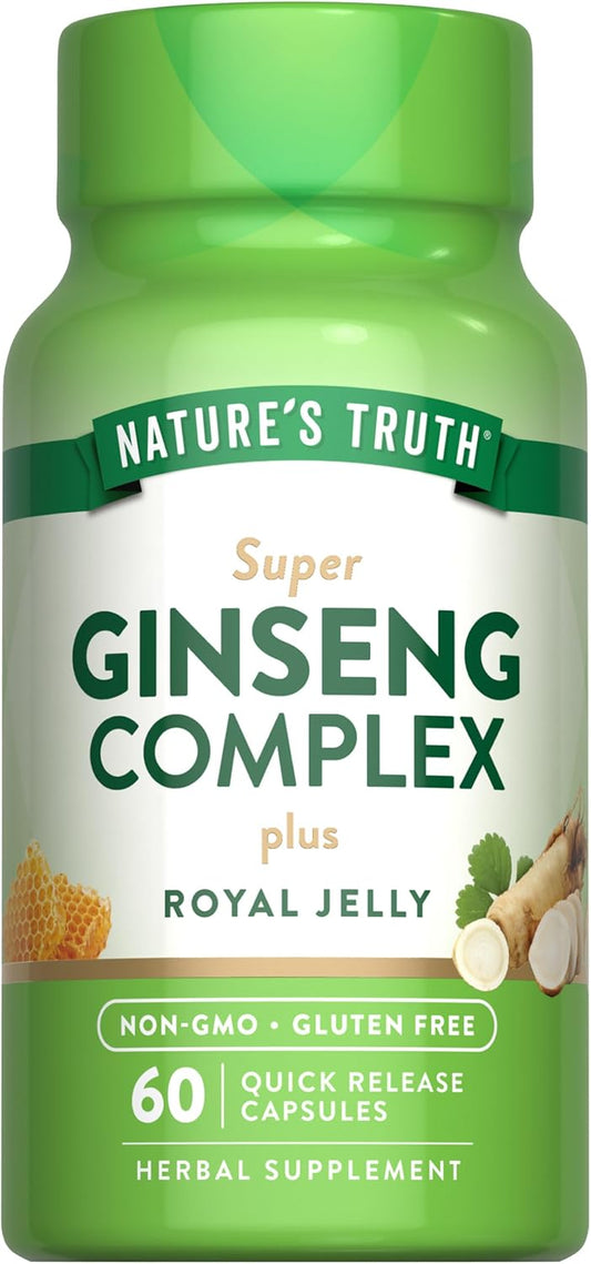 60 Capsules Nature's Truth Super Ginseng Complex with Royal Jelly | Non-GMO & Gluten Free Supplement