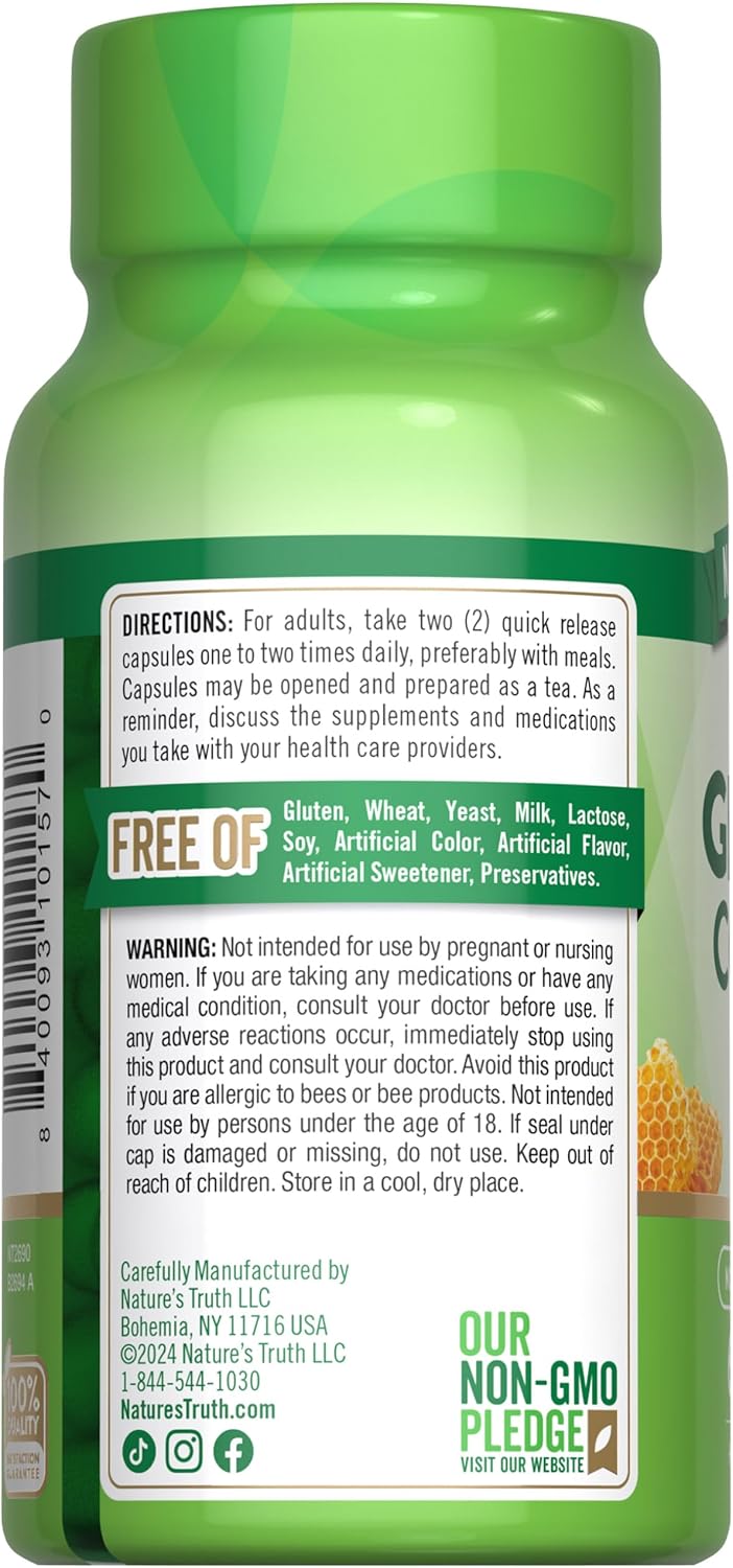 60 Capsules Nature's Truth Super Ginseng Complex with Royal Jelly | Non-GMO & Gluten Free Supplement