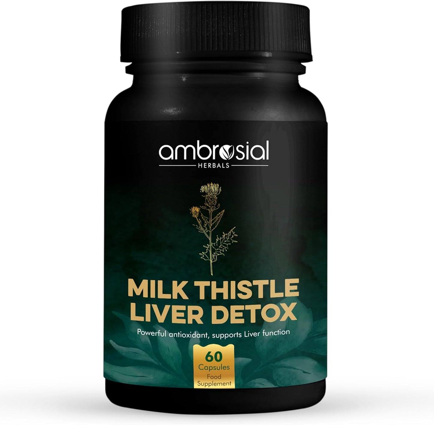 60 Capsules of AMBROSIAL Milk Thistle for Liver Support