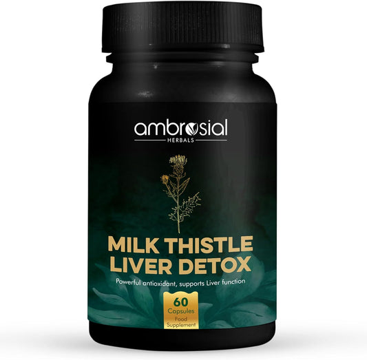 60 Capsules of AMBROSIAL Milk Thistle for Liver Support