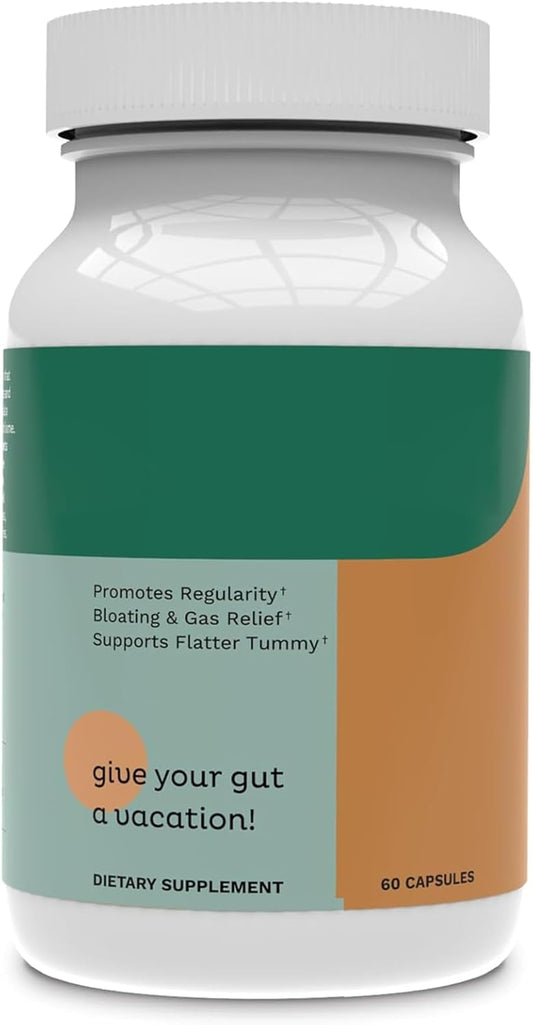 60 Capsules of Bureebo Advanced Probiotic Gut Health Supplement for Digestive Balance and Natural Cleansing to Regulate Bowel Movements