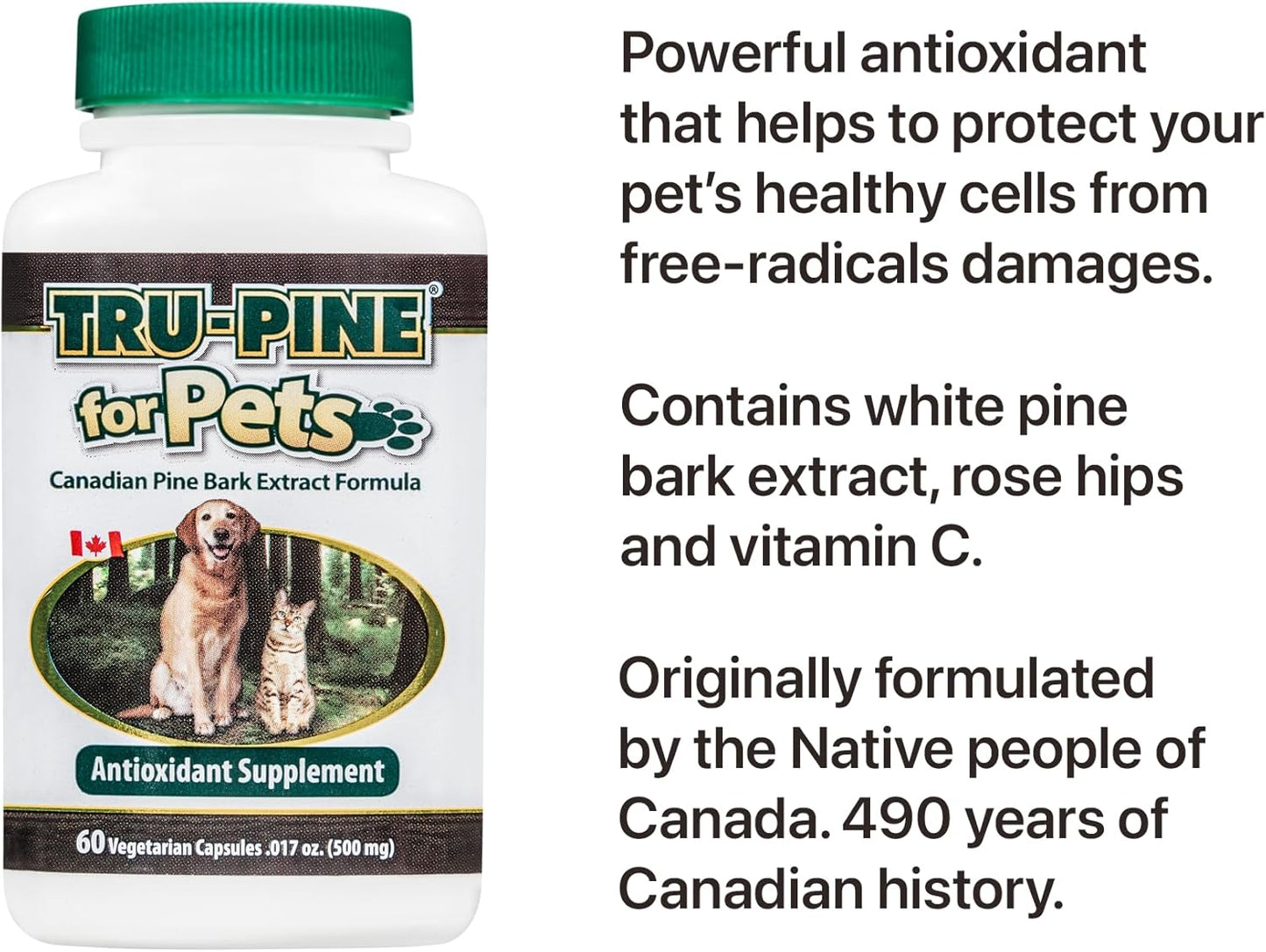 60 Capsules of Essiac International Tru-Pine Pet Supplement