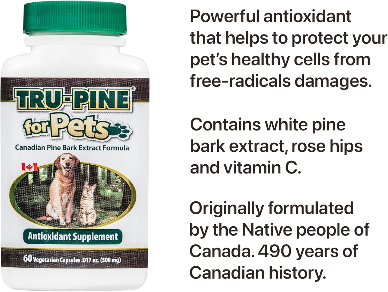 60 Capsules of Essiac International Tru-Pine Pet Supplement