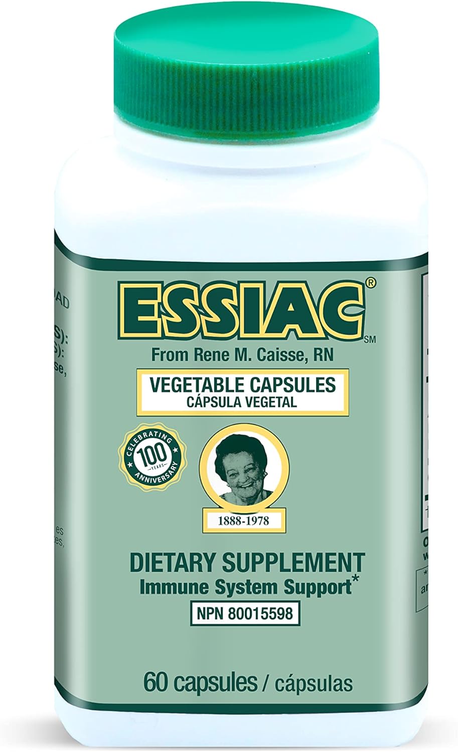 60 Capsules of ESSIAC Tea Herbal Extract Capsules for Overall Health & Well-Being - Antioxidant Blend (1922 Formula)