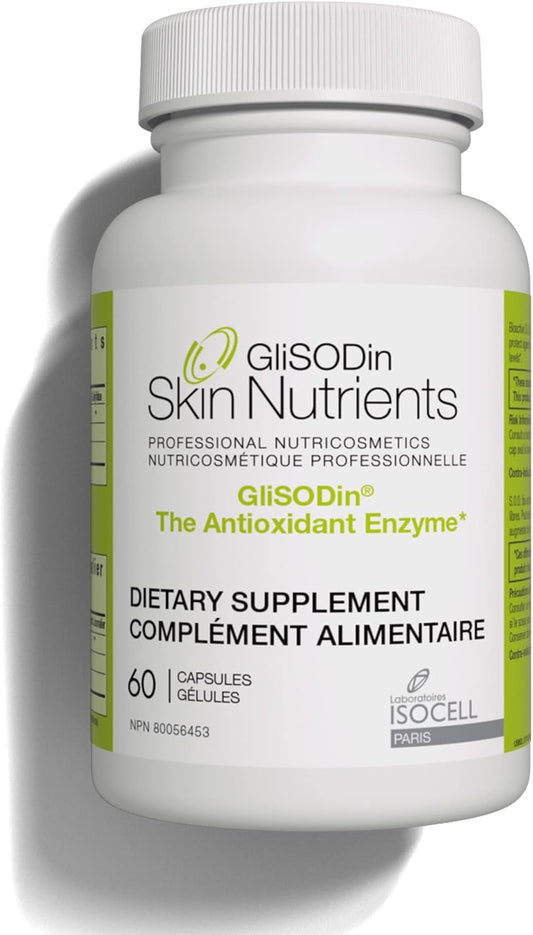 60 Capsules of GliSODin Skin Nutrients Antioxidant Enzyme for Reducing Oxidative Stress and Free Radical Damage - 1 Month Supply - BoostGo Australia
