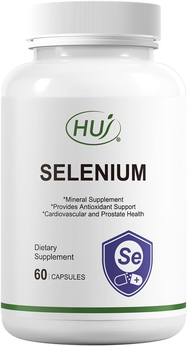 60 Capsules of HUJ Selenium Supplement for Antioxidant and Mineral Support