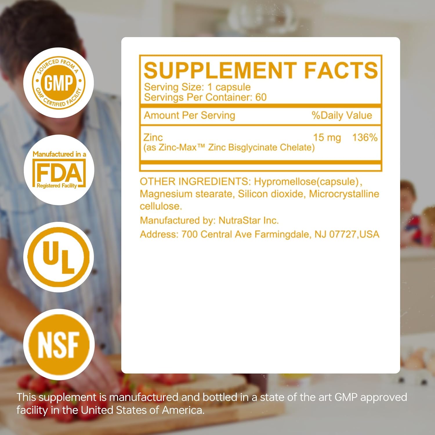 60 Capsules of HUJ Zinc: Powerful Antioxidant for Immune System Boost