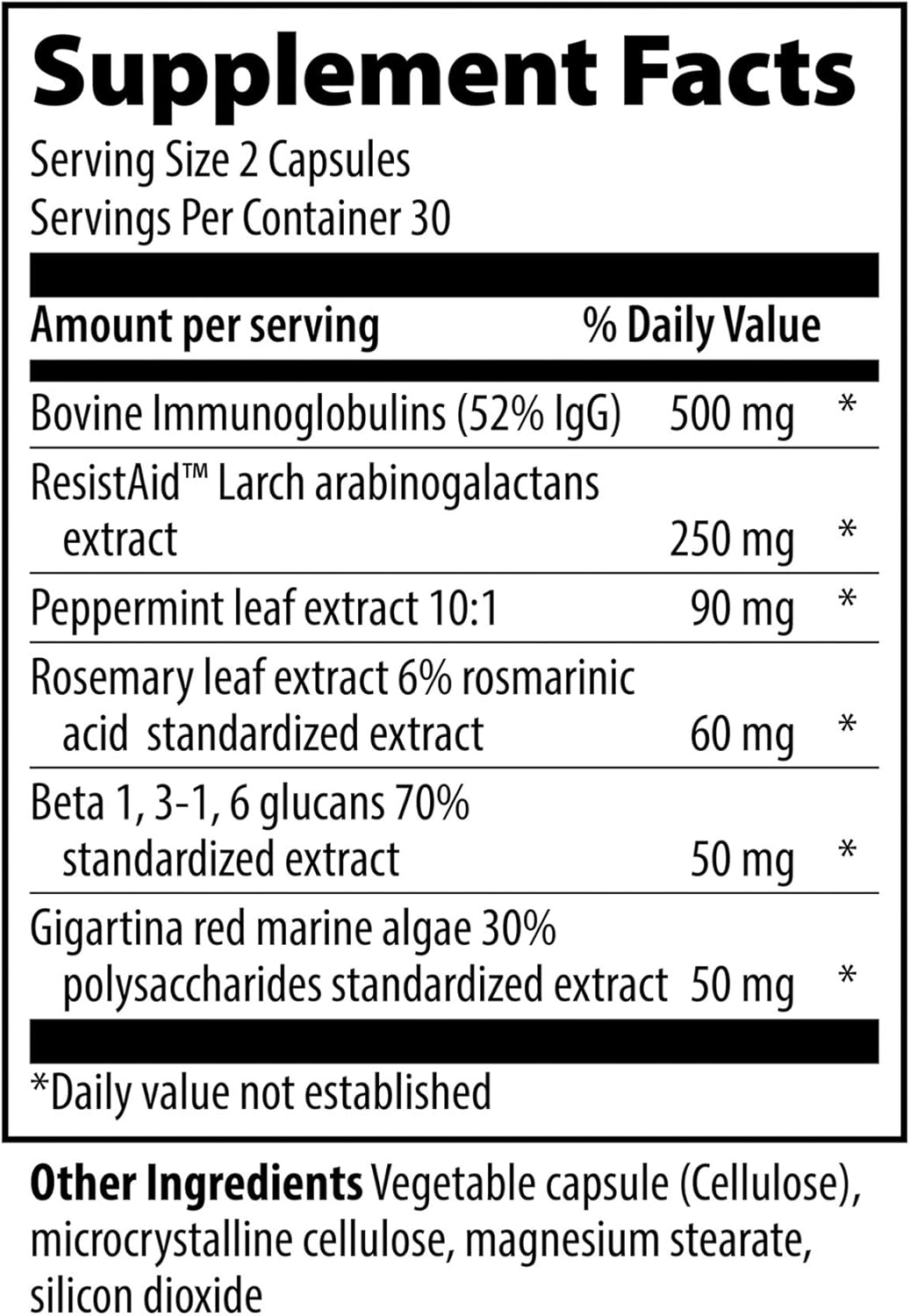 60 Capsules of Immune Defense and Digestive Support for Vibrant Health