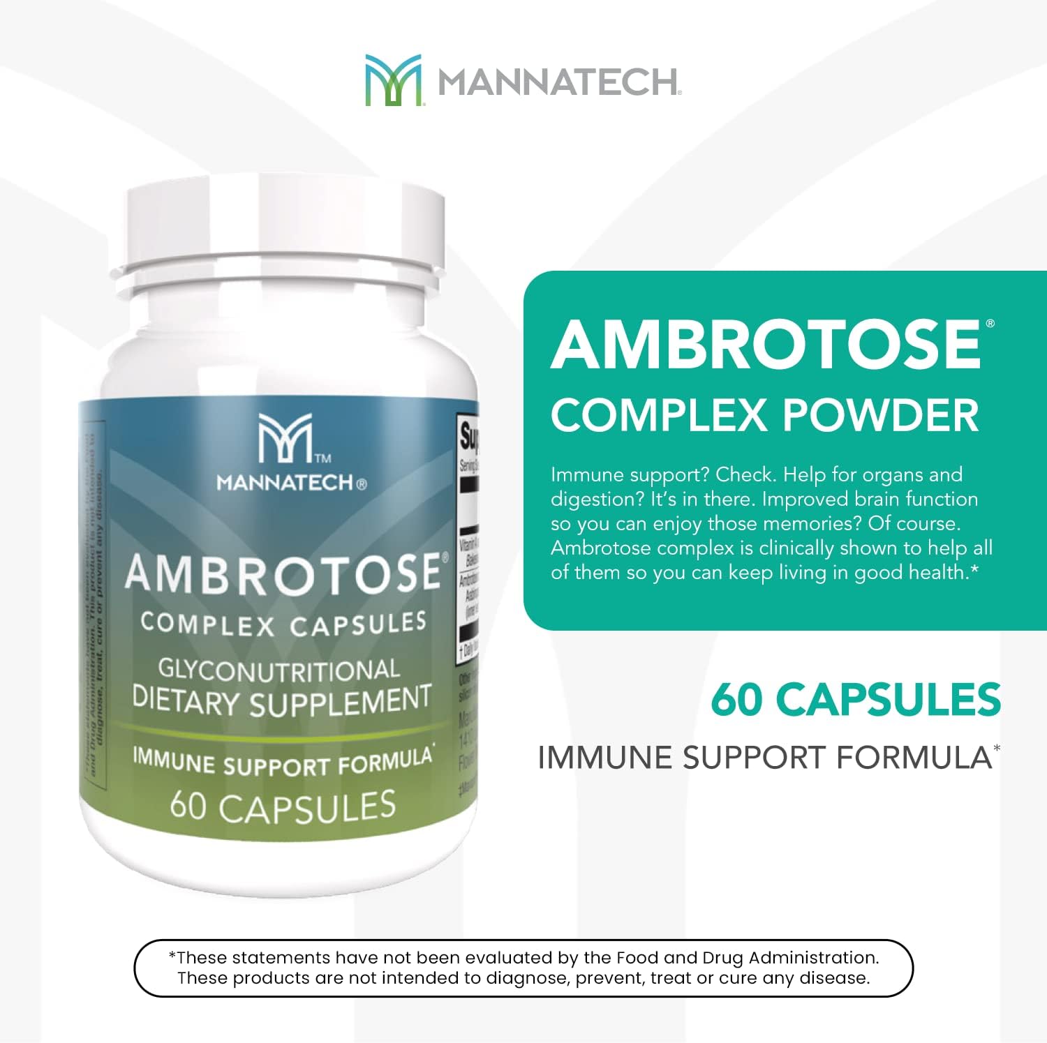 60 Capsules of Mannatech® Ambrotose® Complex - Boost Your Health Today