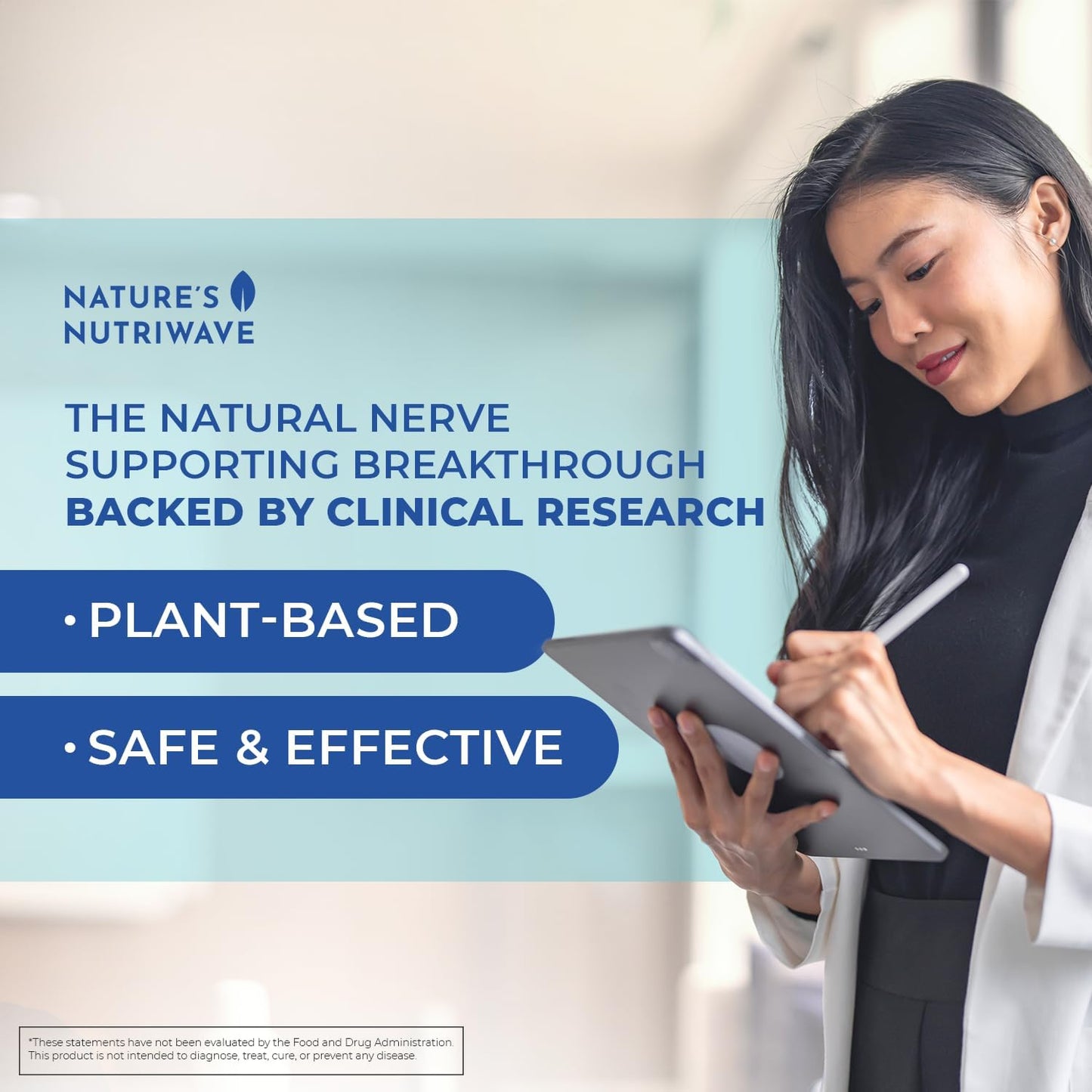 60 Capsules of Nature's NutriWave Nervovive Nerve Support Supplement - Advanced Formula for Nerve Health - All Natural Potent Supplement for Overall Wellness - 6 Month Supply