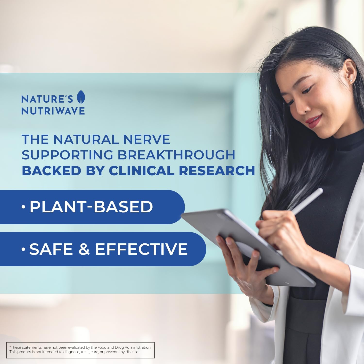 60 Capsules of Nature's NutriWave Nervovive Nerve Support Supplement - Advanced Formula for Nerve Health - All Natural Potent Supplement for Overall Wellness - 6 Month Supply