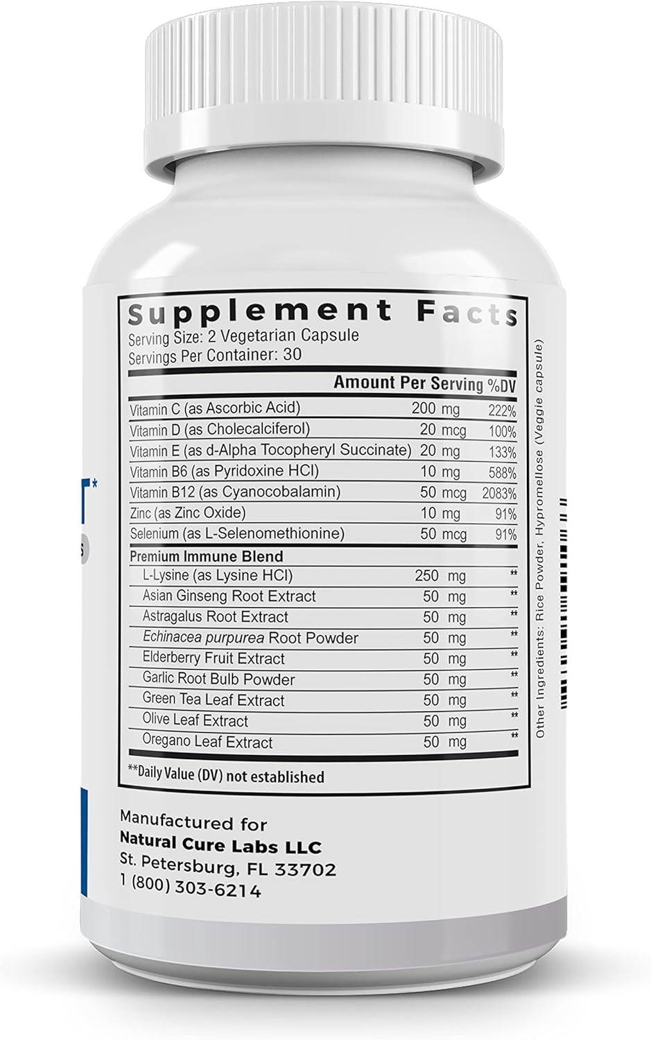 60 Capsules of Palmara Health Premium Immune Support Formula