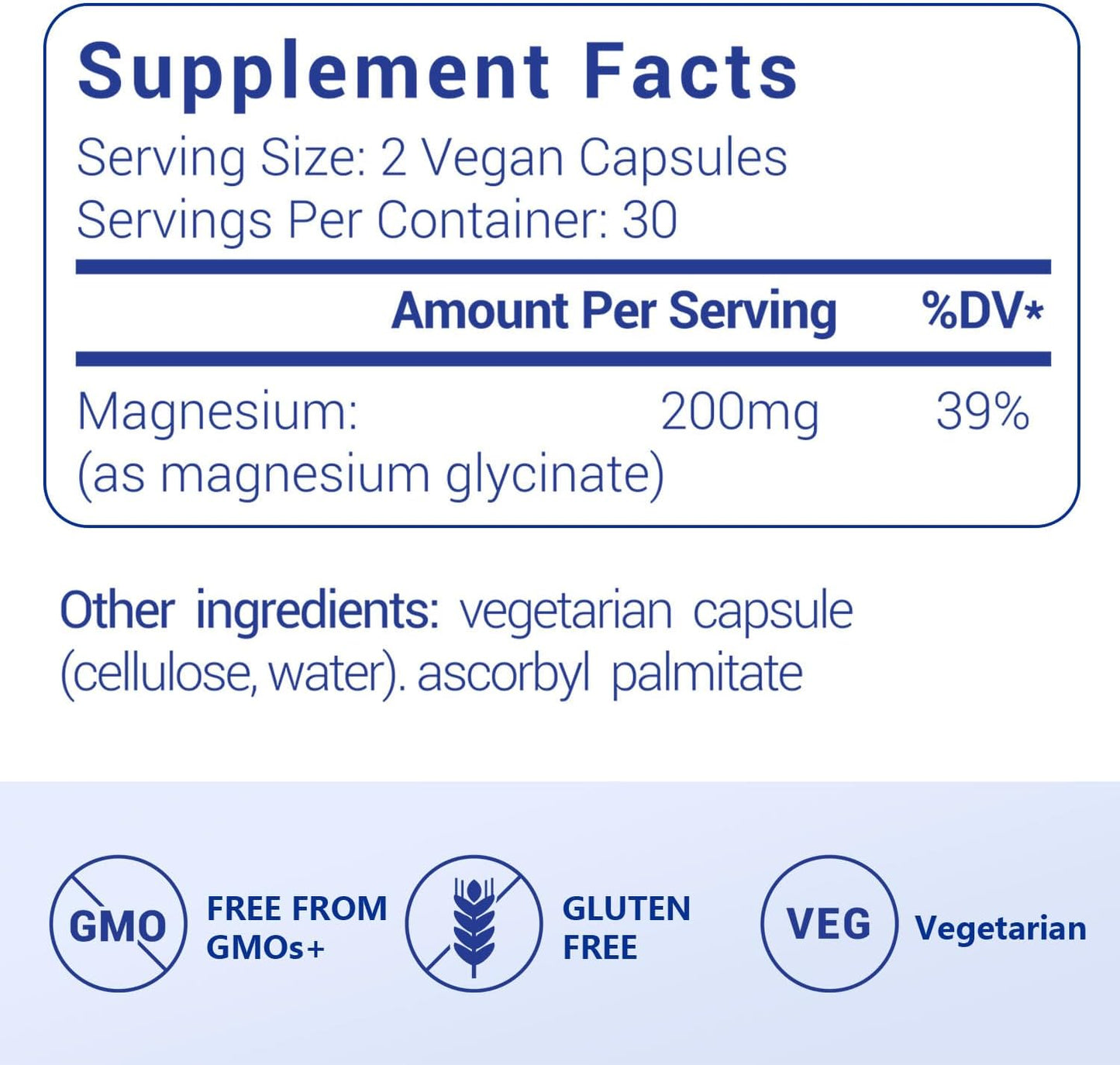 60 Capsules of Wanerbsr Magnesium Glycinate Supplement for Muscle Relaxation, Sleep, Bone Health & Heart Function
