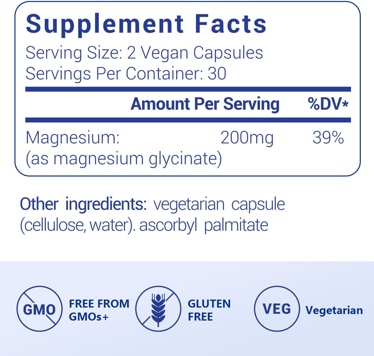 60 Capsules of Wanerbsr Magnesium Glycinate Supplement for Muscle Relaxation, Sleep, Bone Health & Heart Function
