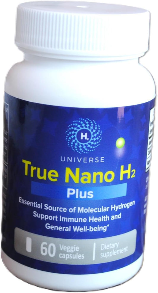 60 Capsules True Nano H2 Plus Molecular Hydrogen Supplement by H2 Universe, LLC: Energy Boost & Antioxidant