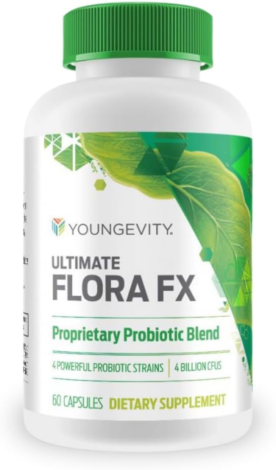 60 Capsules Youngevity Flora FX Pre & Pro Biotic Supplement for Gut Health