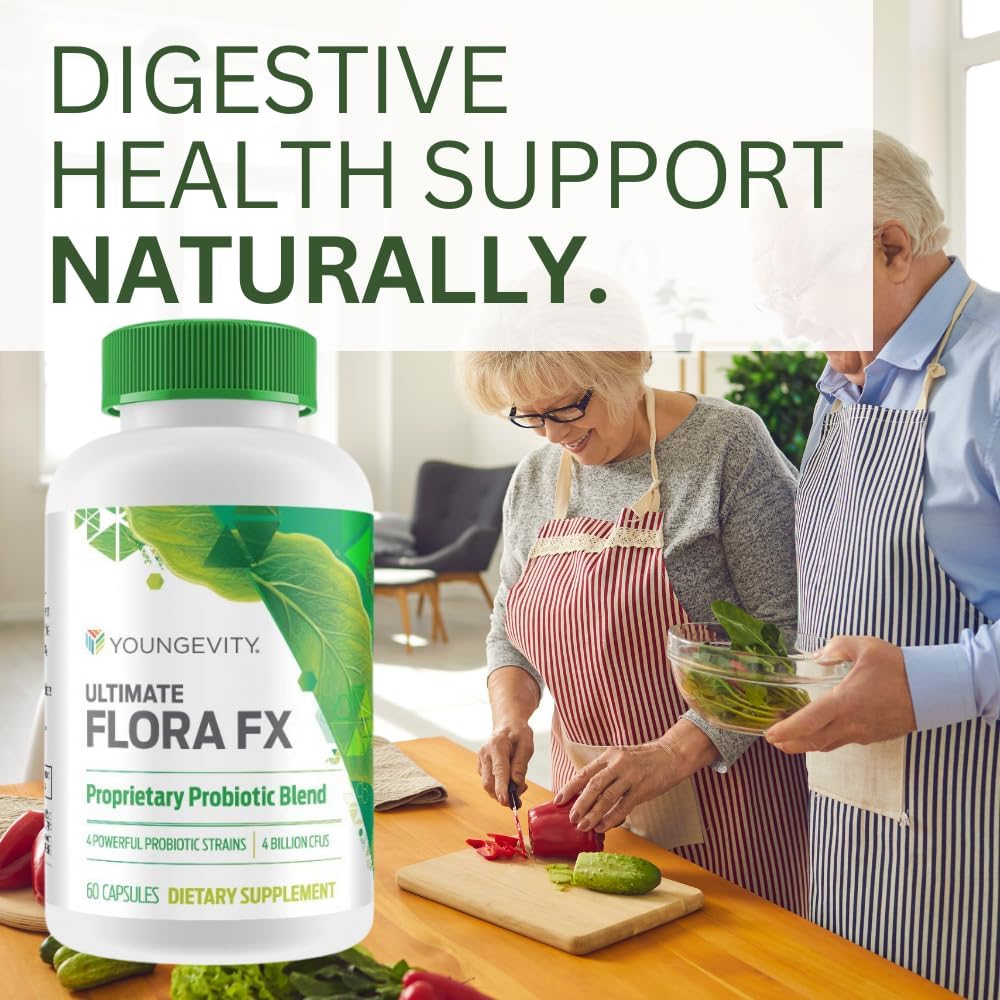 60 Capsules Youngevity Flora FX Pre & Pro Biotic Supplement for Gut Health