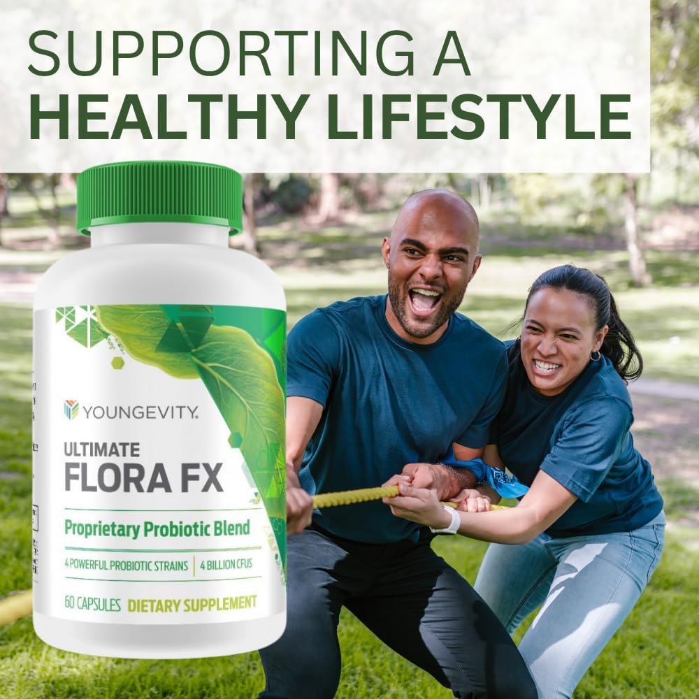 60 Capsules Youngevity Flora FX Pre & Pro Biotic Supplement for Gut Health