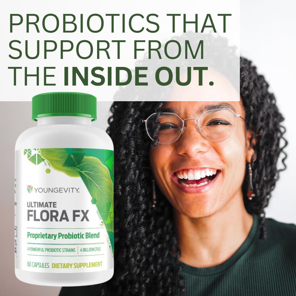 60 Capsules Youngevity Flora FX Pre & Pro Biotic Supplement for Gut Health