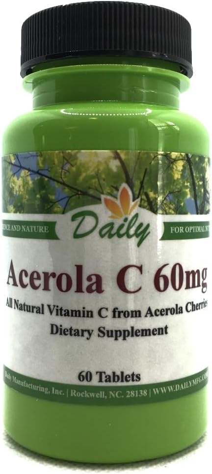 60 Chewable Acerola C Tablets for Daily Vitamin C Boost