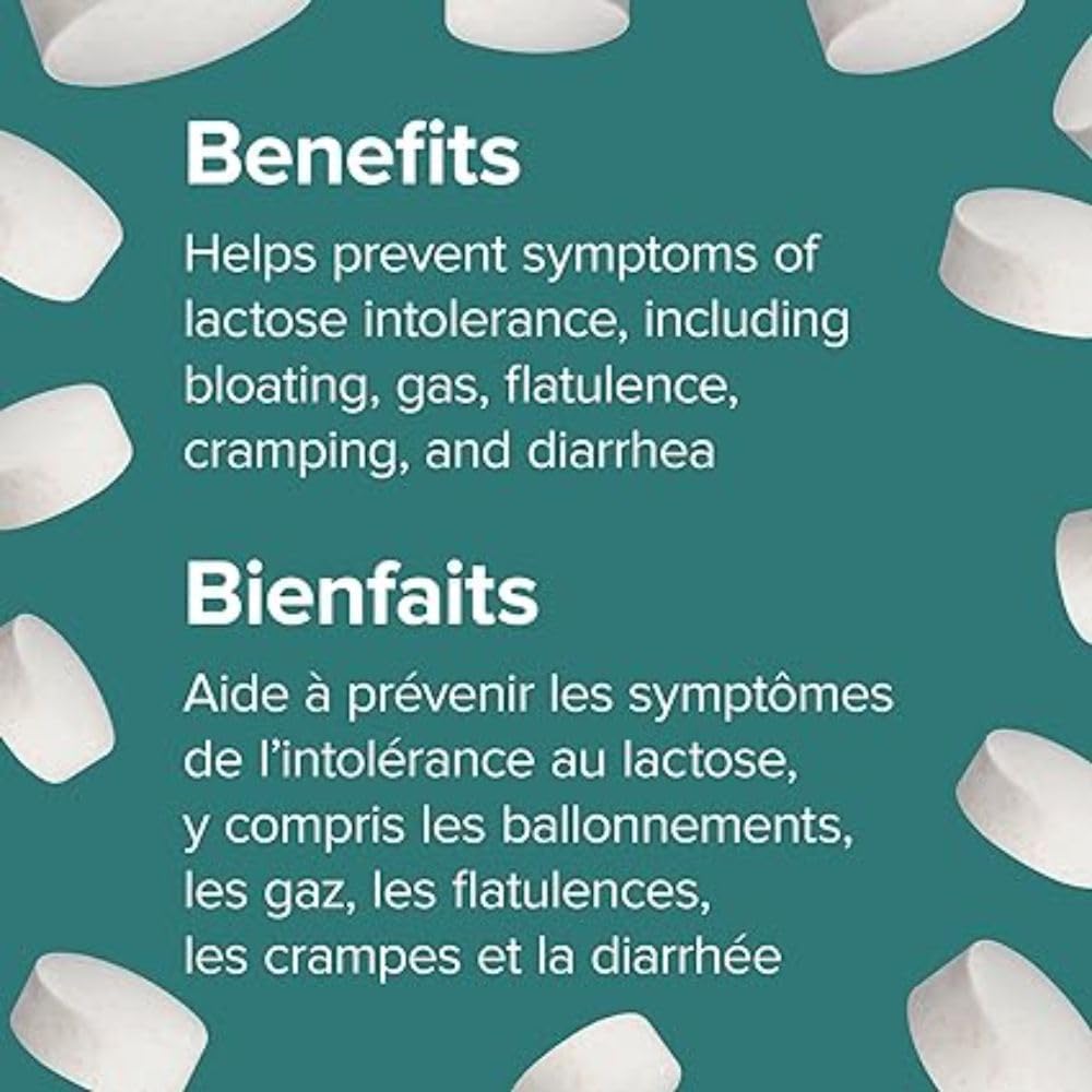 60 Chewable Tabs of Webber Naturals Dairy Again Lactase Enzyme