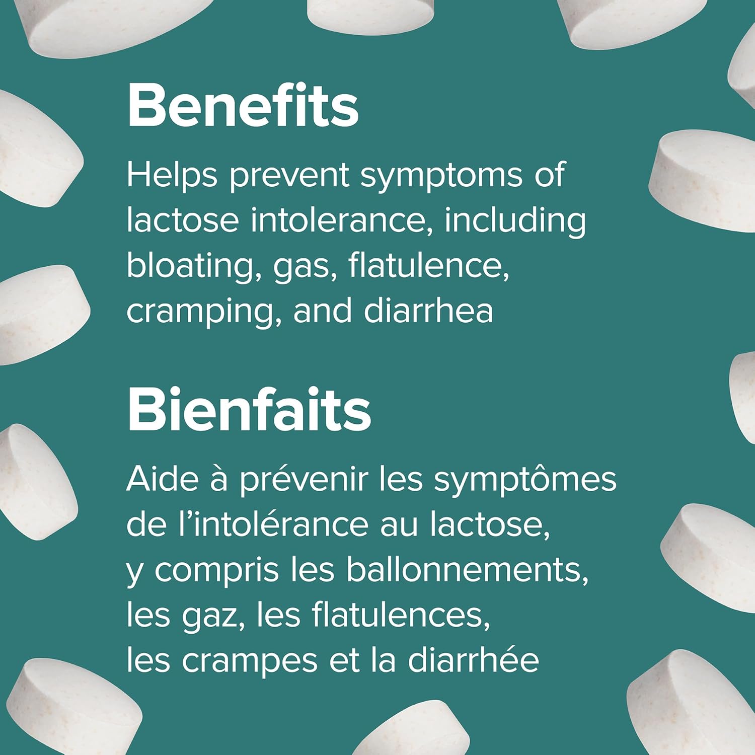 60 Chewable Tabs of Webber Naturals Dairy Again Lactase Enzyme