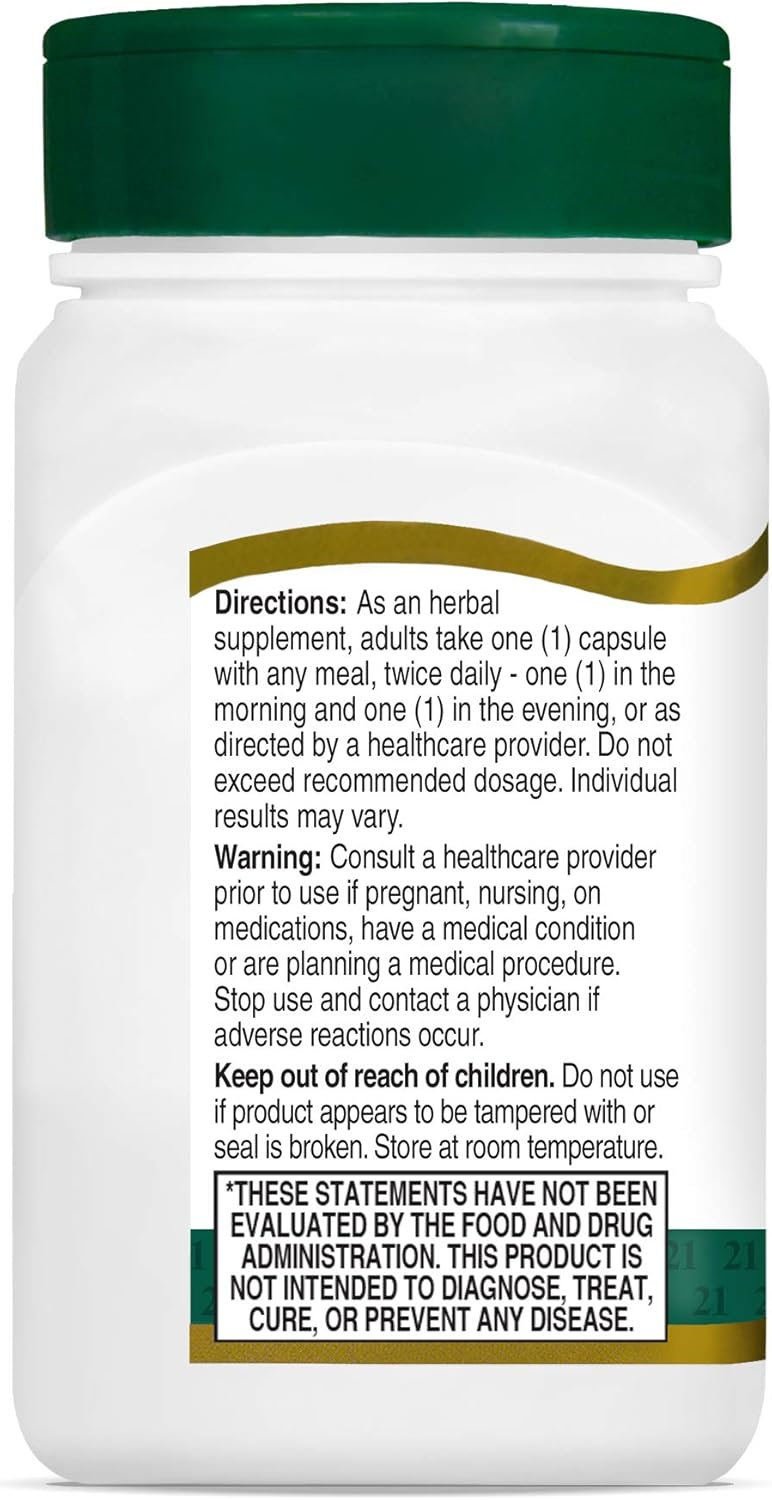 60 Count 21st Century Ginkgo Biloba Extract Vegetarian Capsules for Cognitive Support