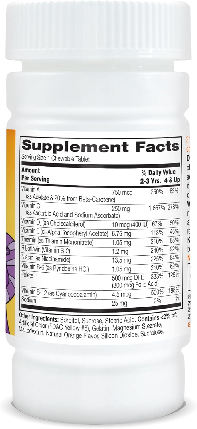 60 Count 21st Century Zoo Friends Chewable Tablets with Extra Vitamin C