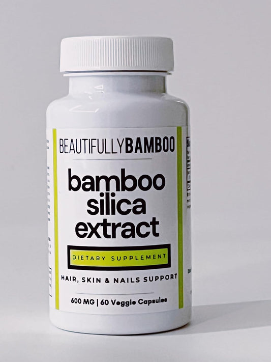 60 Count Beautifully Bamboo Silica Extract Capsules - Natural Bamboo Supplement
