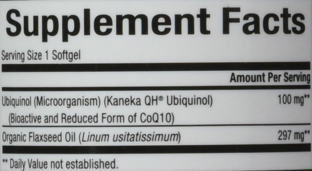 60 Count Bioclinic Naturals Ubiquinol Softgels for Heart Health and Energy Support