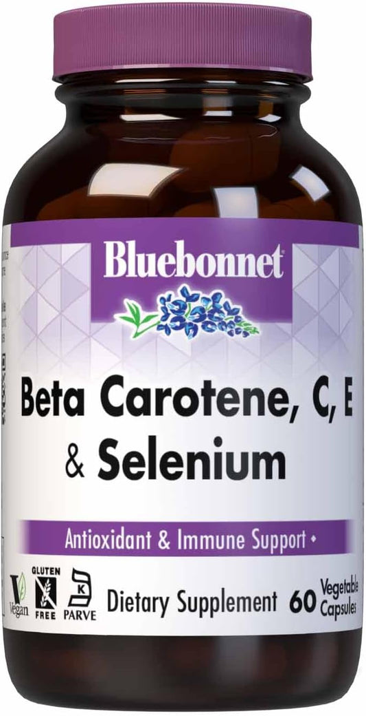 60 Count BlueBonnet Beta Carotene, Vitamin C, E, and Selenium Vegetarian Capsules