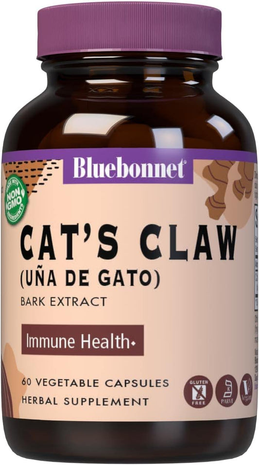 60 Count BlueBonnet Cat's Claw Bark Extract Supplement for Immune Support and Joint Health