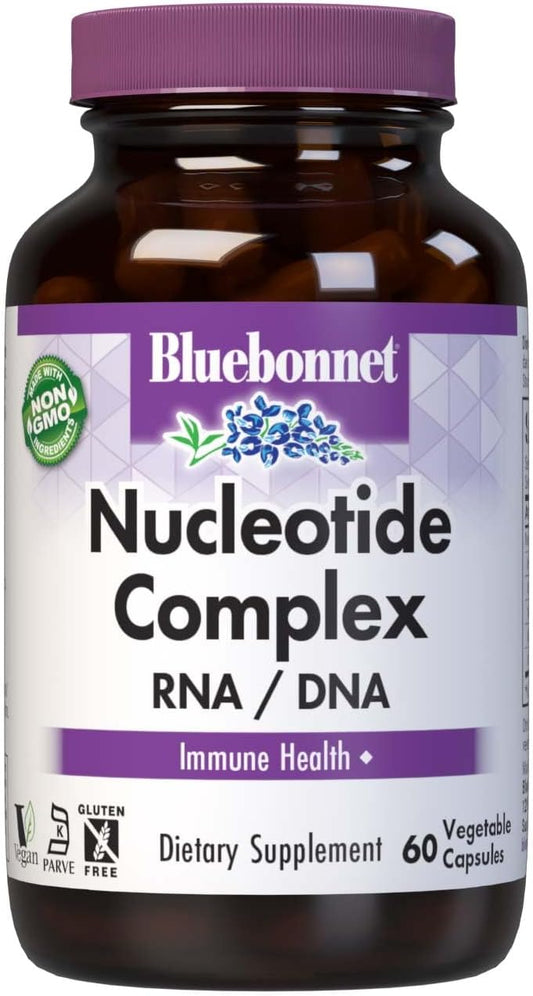 60 Count BlueBonnet Nucleotide Complex Supplement in White Capsules