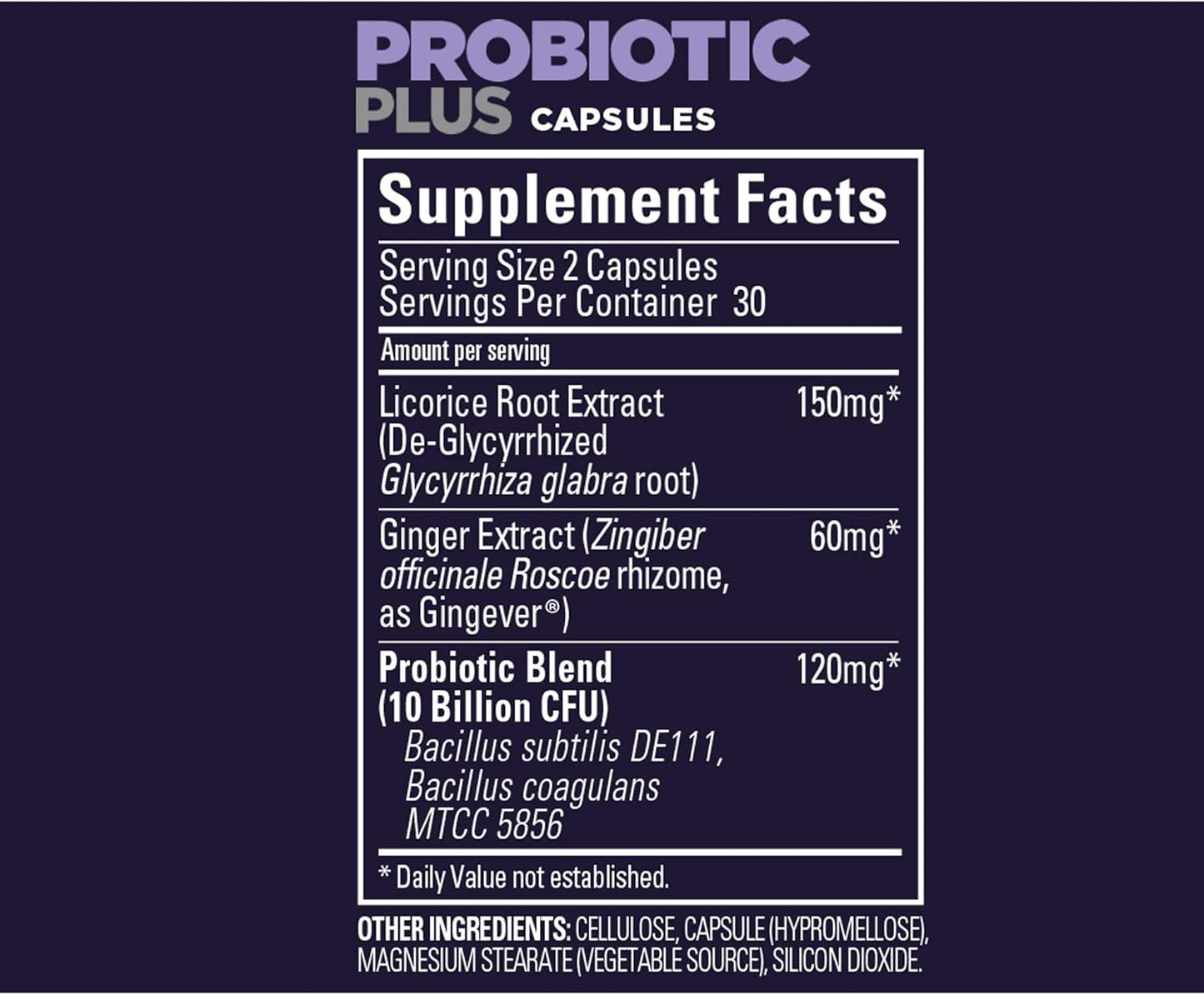 60-Count Bottle of GU Energy Roctane Probiotic Capsules with Licorice Root Extract and Ginger - Ideal for Pre, During, or Post-Workout Energy Boost