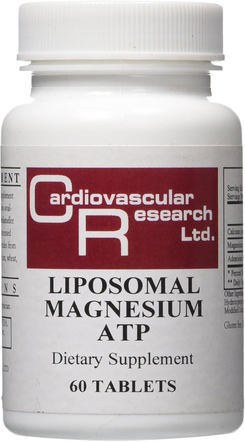 60 Count Cardiovascular Research Magnesium ATP Tablets for Heart Health