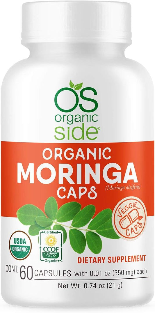 60 Count Certified USDA Organic Moringa Capsules for Energy, Immune Support, Nutrient Absorption | Non-GMO, Vegan Superfood