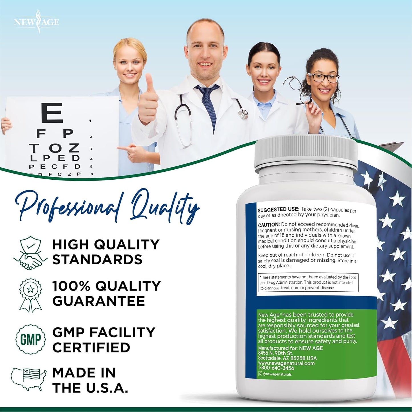 60 Count Eye Vitamins with Lutein, Zeaxanthin, Bilberry, Astaxanthin - Vision Supplement for Eye Health