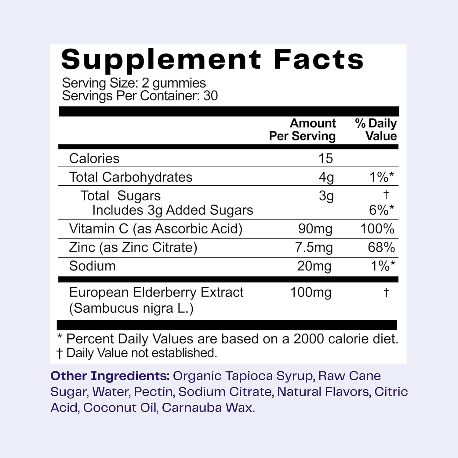 60 Count Immune Support Gummies with Elderberry, Vitamin C, and Zinc - Vegan and Gluten Free Herbal Supplement for Strong Immune System