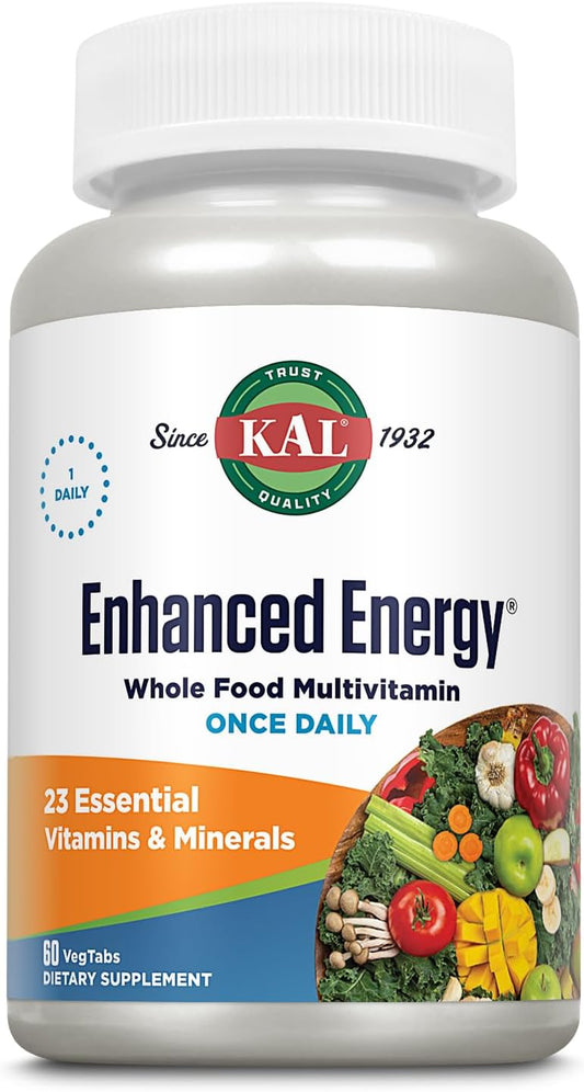 60 Count KAL Enhanced Energy Tablets for Improved Vitality and Focus