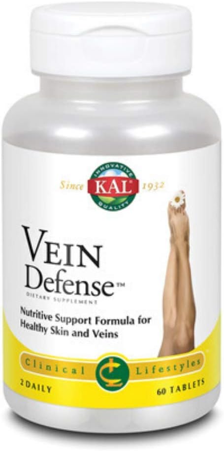 60 Count Kal Vein Defense Tablets for Healthy Veins and Circulation
