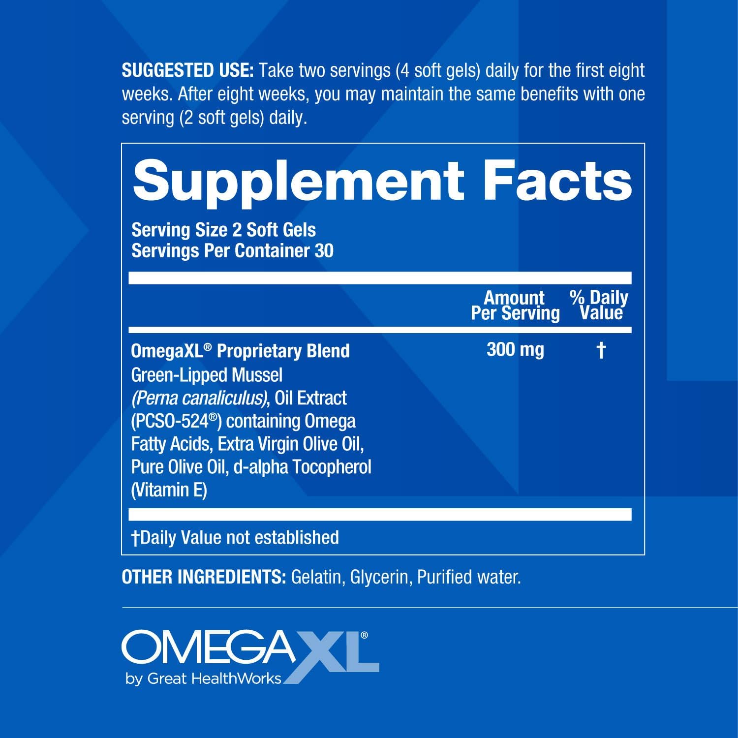 60 Count OmegaXL Joint Support Supplement with Green Lipped Mussel Oil for Natural Muscle Relief & 30 Pack MemoryXL Brain Supplement for Memory and Focus with Magnesium L-Threonate