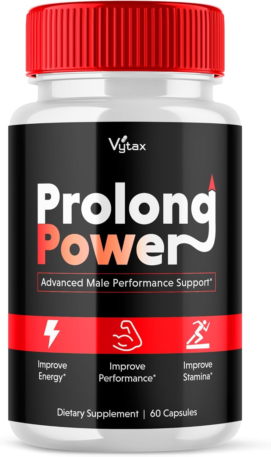60 Count Vytax Prolong Power Pills Supplement for Men - Advanced Maximum Strength Vitamin Formula for Peak Performance Energy and All Natural Health Support